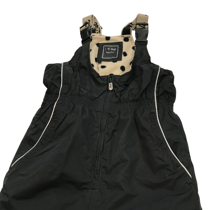 Next Overalls 9-10 years black plain with polka dot interior design
