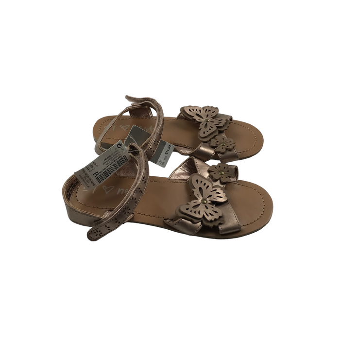 Next  size UK 12 (jr) brown butterfly sandals