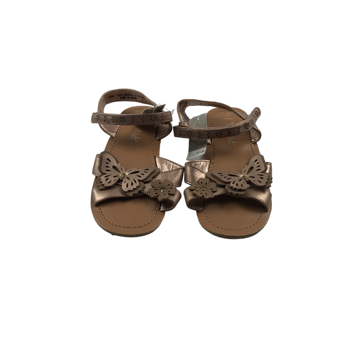 Next  size UK 12 (jr) brown butterfly sandals
