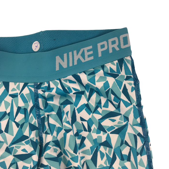 Nike 7-8 years blue patterned 3/4 sport leggings