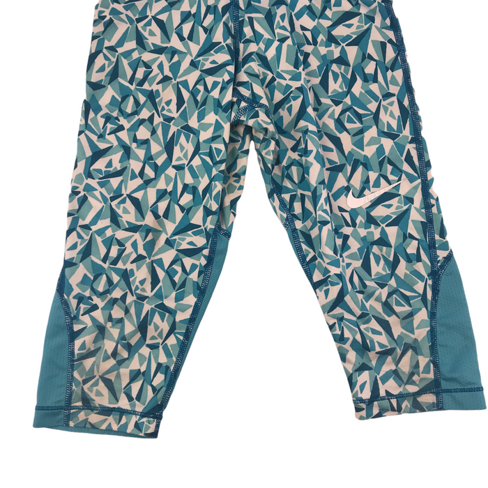 Nike 7-8 years blue patterned 3/4 sport leggings