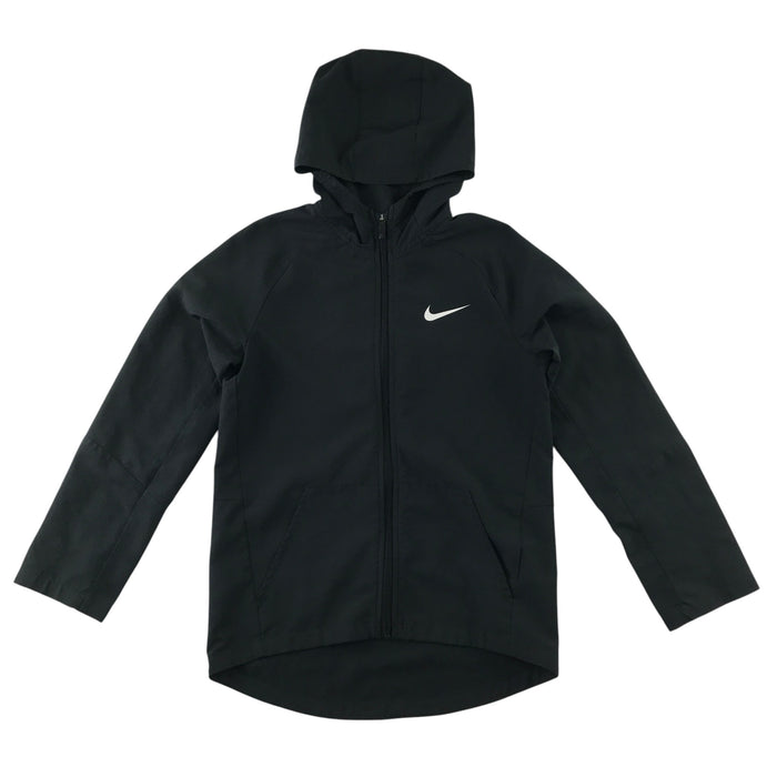 Nike 9-11 black light sporty jacket with hood and zipper polyester