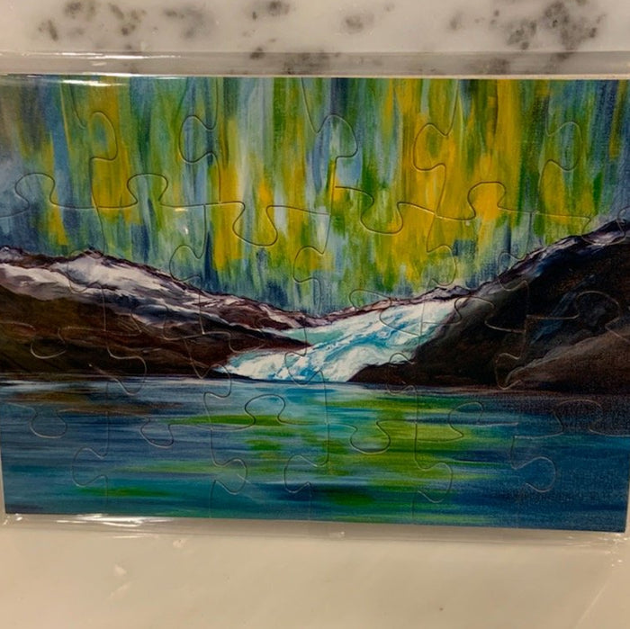 Northern Lights Puzzle Postcard