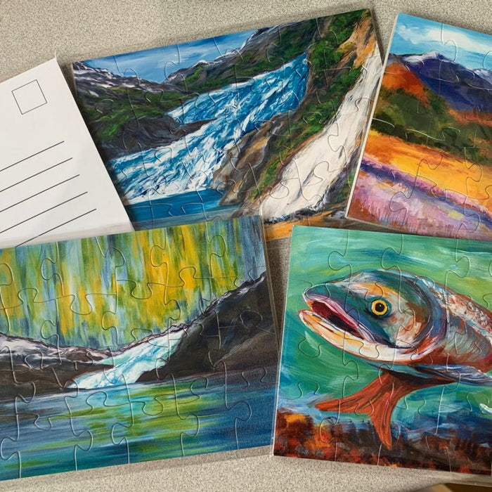 Northern Lights Puzzle Postcard