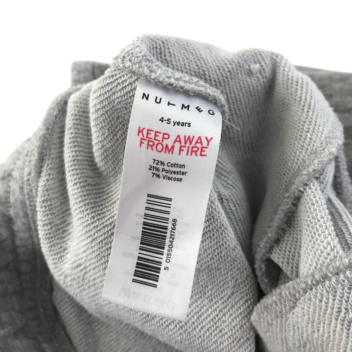 Nutmeg 4-5 years grey jersey with elasticated waist shorts