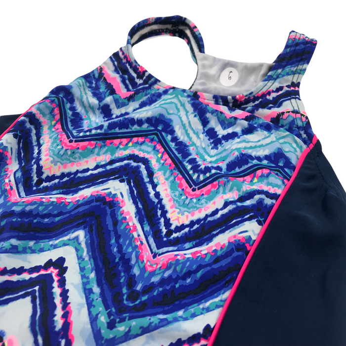 Nutmeg 6-7 years blue zig zag swimsuit