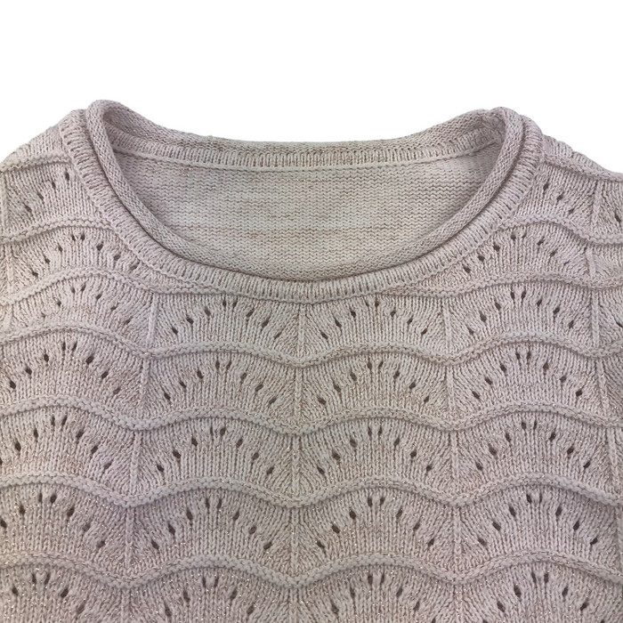 Nutmeg 7 years white and gold sparkle jumper