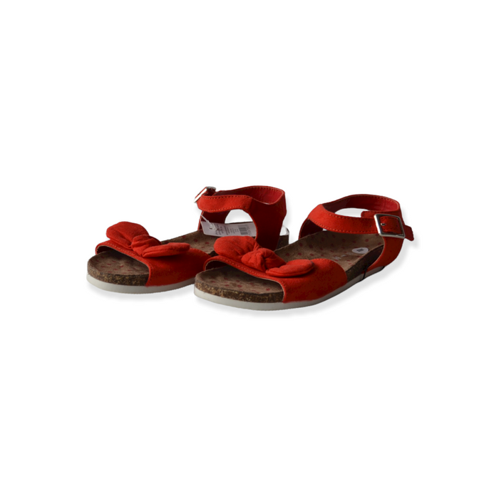Nutmeg size UK 11 (jr) red bow sandals