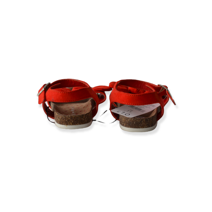 Nutmeg size UK 11 (jr) red bow sandals