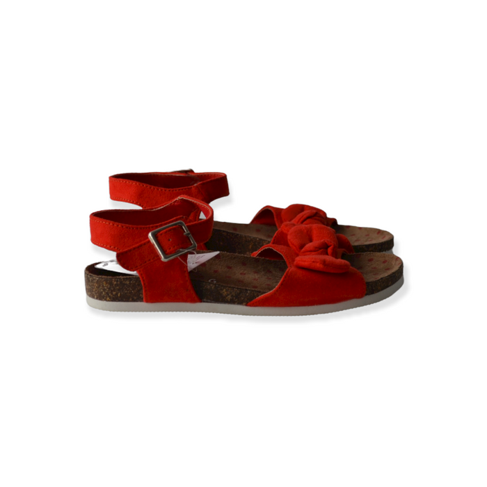 Nutmeg size UK 11 (jr) red bow sandals