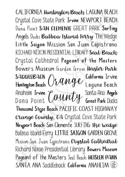 Orange County, CA Spiral Notebook
