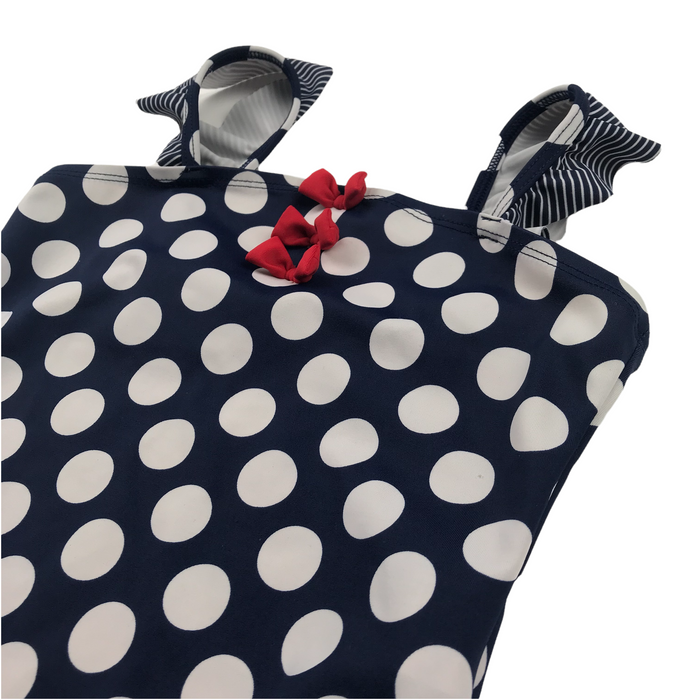 Orchestra 5-6 years navy blue polka dot swimsuit