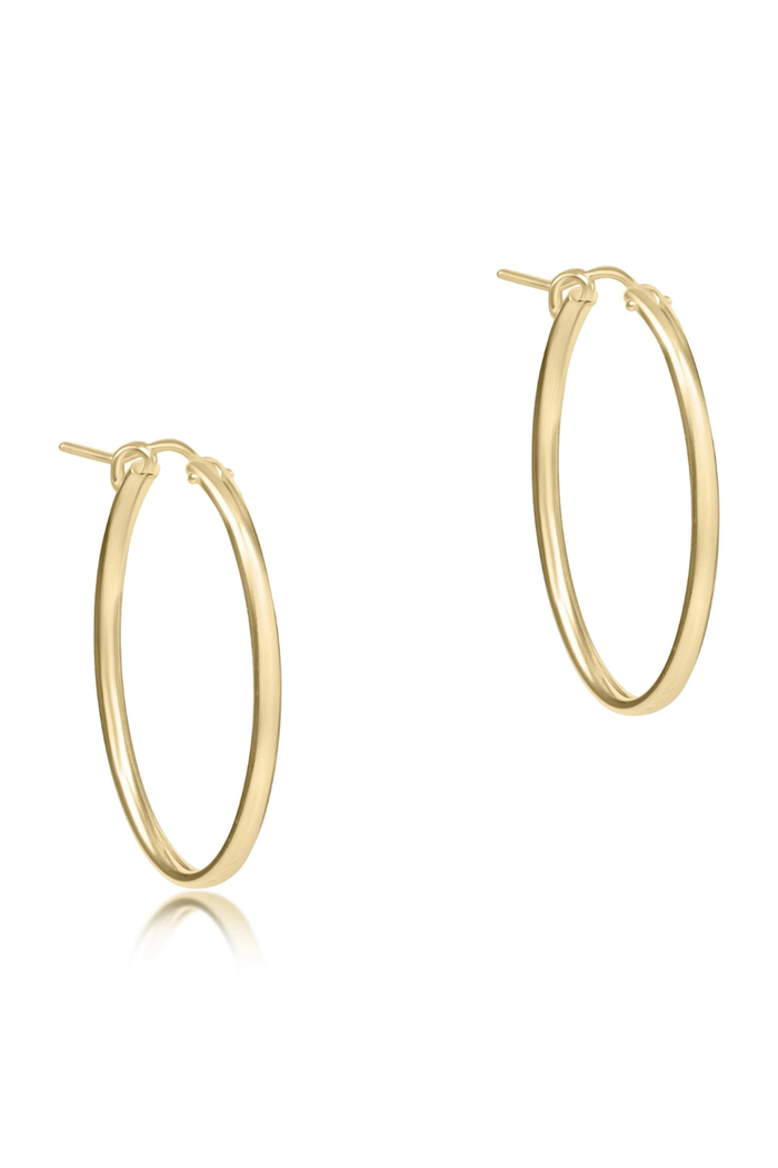 Oval Gold 1" Hoop - Smooth