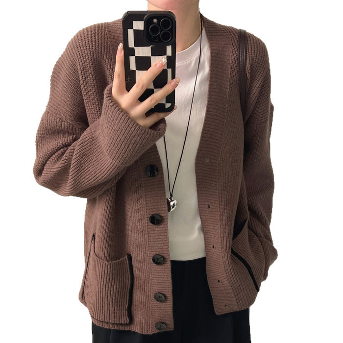 Oversized Knit Cardigan Sweater Coat for Women