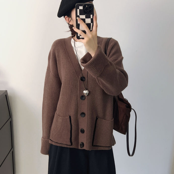 Oversized Knit Cardigan Sweater Coat for Women