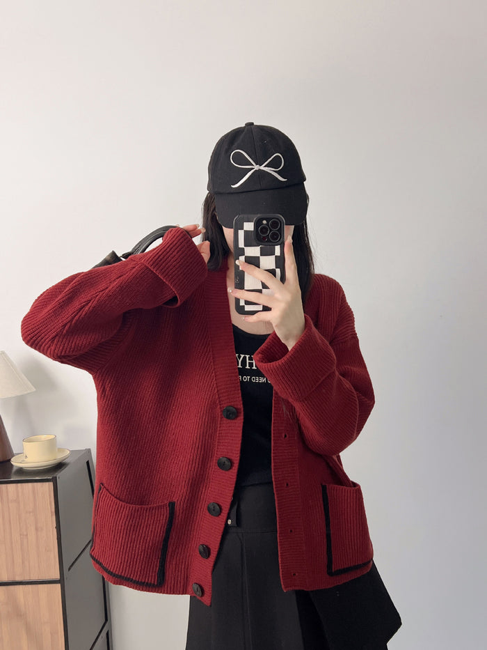 Oversized Knit Cardigan Sweater Coat for Women