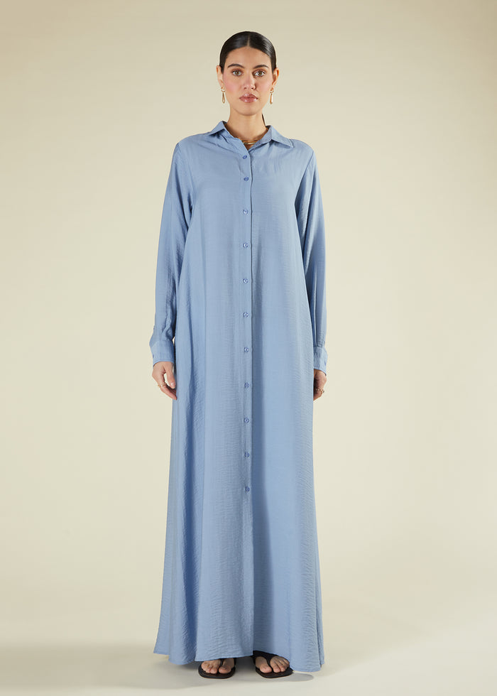 Oxford Blue Maxi Shirt