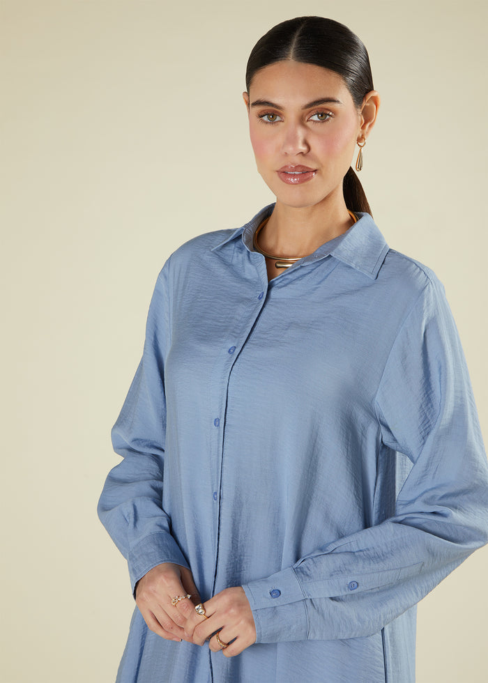 Oxford Blue Maxi Shirt