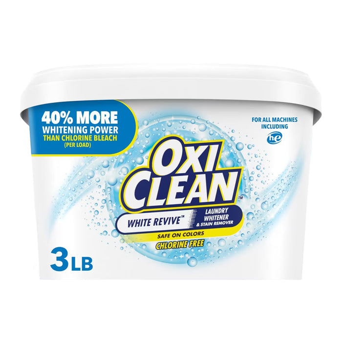 OxiClean White Revive Laundry Whitener + Stain Remover Powder - 3 lb - 4 Pack