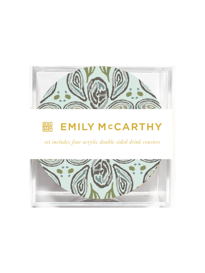 Oyster Ikat Coasters