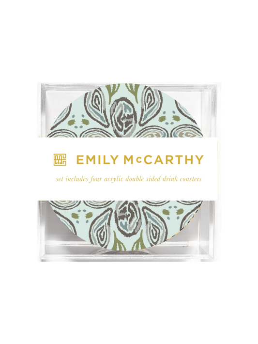 Oyster Ikat Coasters