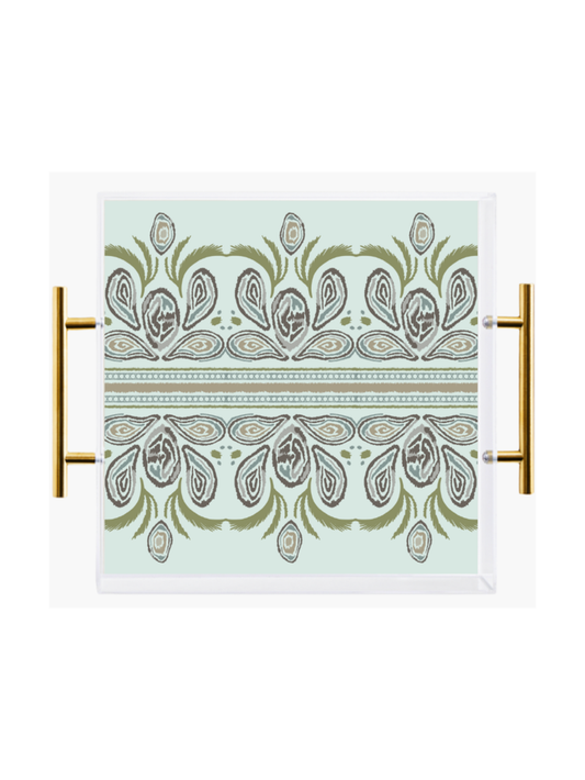Oyster Ikat Large Tray