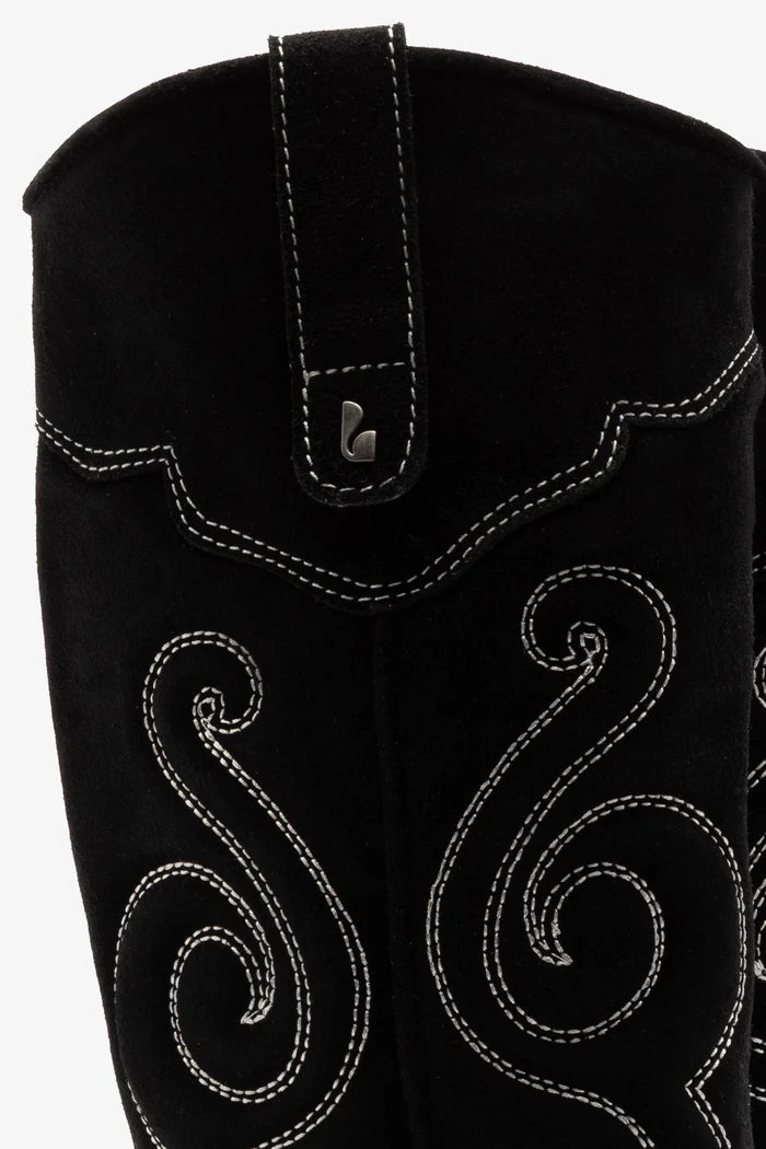 Paloma Boot In Black Suede Boot Larroudé