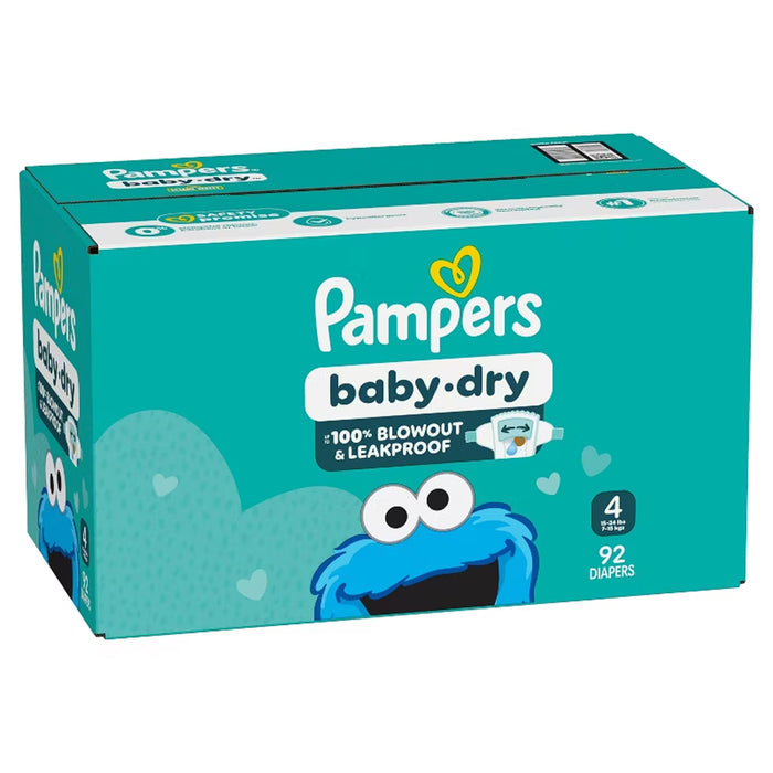 Pampers Baby-Dry Size 4 Disposable Baby Diapers Super Pack - 92CT - 1 Pack
