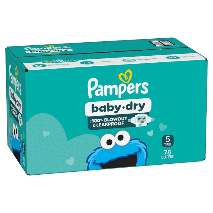 Pampers Baby-Dry Size 5 Disposable Baby Diapers Super Pack - 78 Ct - 1 Pack