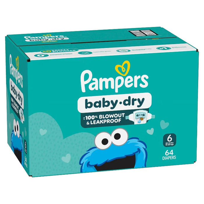 Pampers Baby-Dry Size 6 Disposable Baby Diapers Super Pack - 64 Ct - 1 Pack