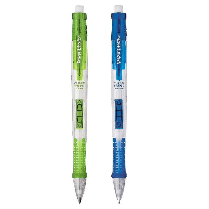 Paper Mate Clearpoint Mechanical Pencils 0.9 mm Lime Green & Royal Blue - 2 Ct - 36 Pack