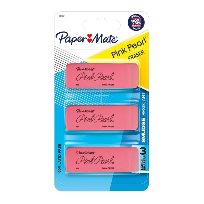 Paper Mate Pink Pearl Medium Latex-Free Erasers - 3 Ct - 144 Pack