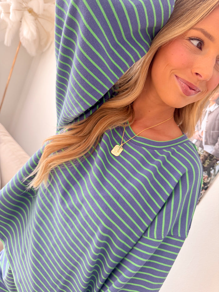 By Together Parker Striped Long Sleeve – women's sweatshirt