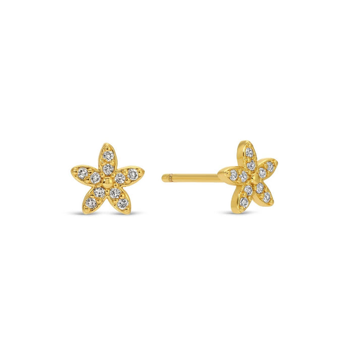 Pave Flower Studs