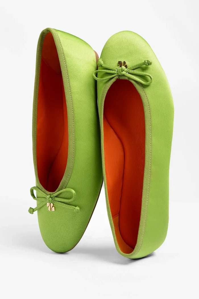 Pavlova Ballet Flat Kiwi Satin Ballet Larroudé