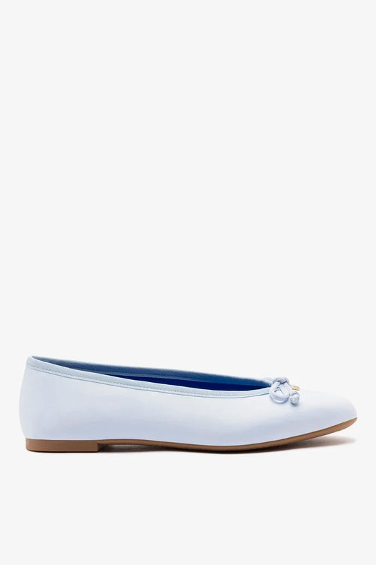 Pavlova Ballet Flat Powder Blue Satin Ballet Larroudé