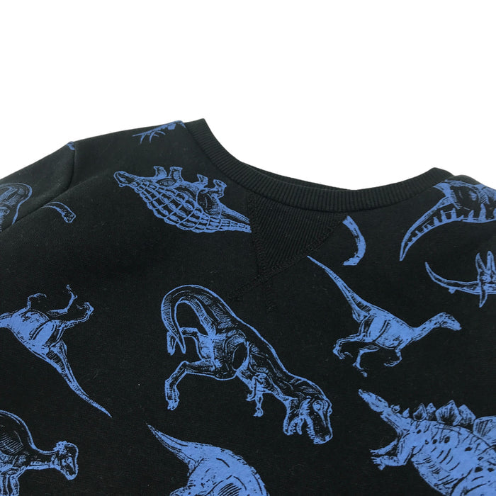 Pep&Co 5-6 years black and blue dinosaur print sweater