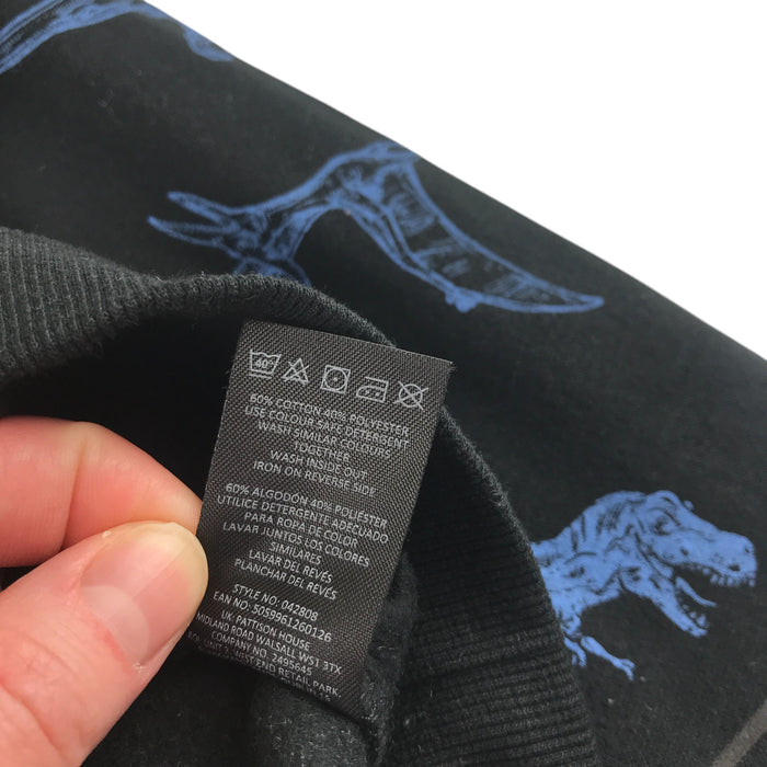 Pep&Co 5-6 years black and blue dinosaur print sweater