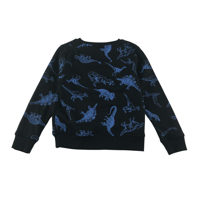 Pep&Co 5-6 years black and blue dinosaur print sweater