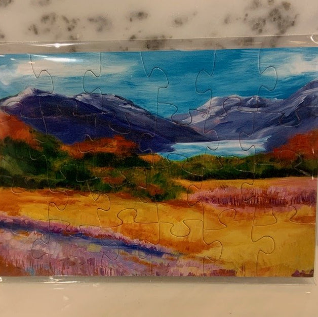 Perfect Summer Glacier Day Puzzle Postcard