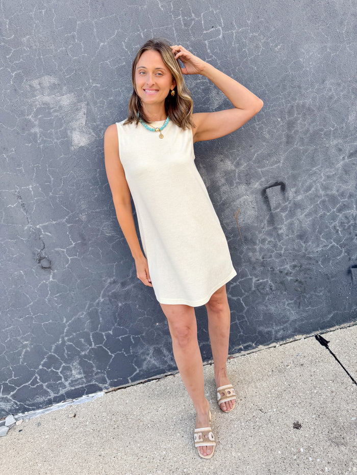 Cozy Co Perfect Yellow Sleeveless Dress – women's dress