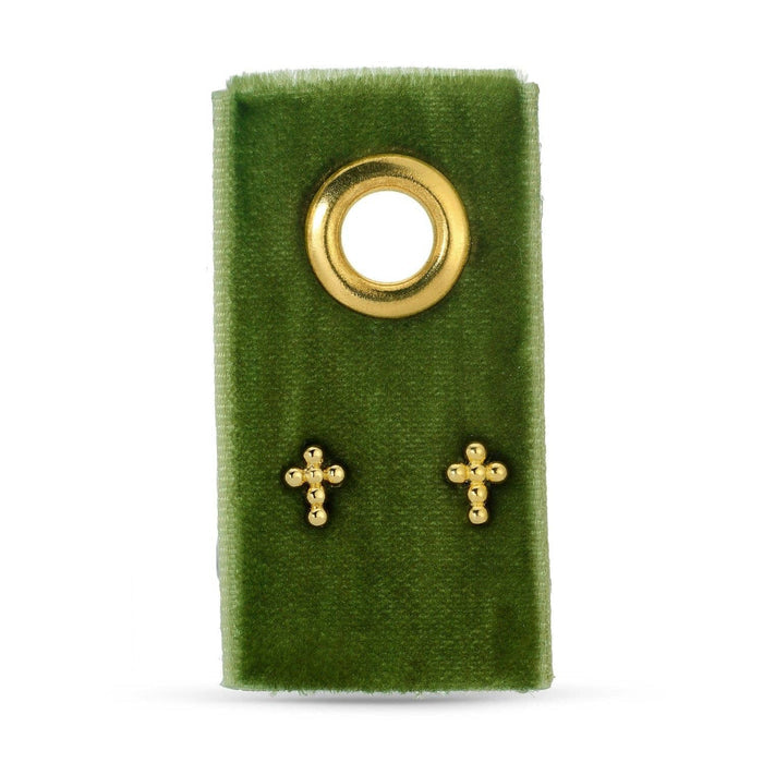 Petite Dot Cross Studs