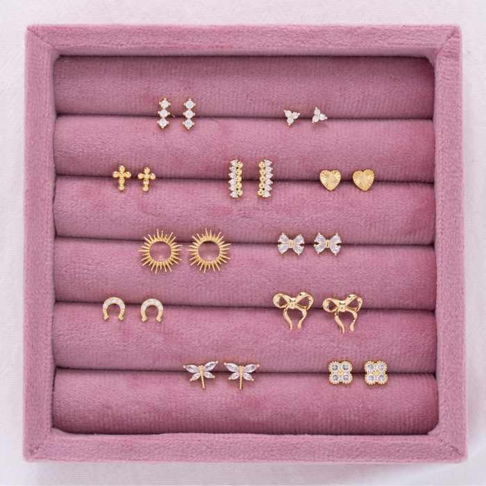 Petite Dot Cross Studs