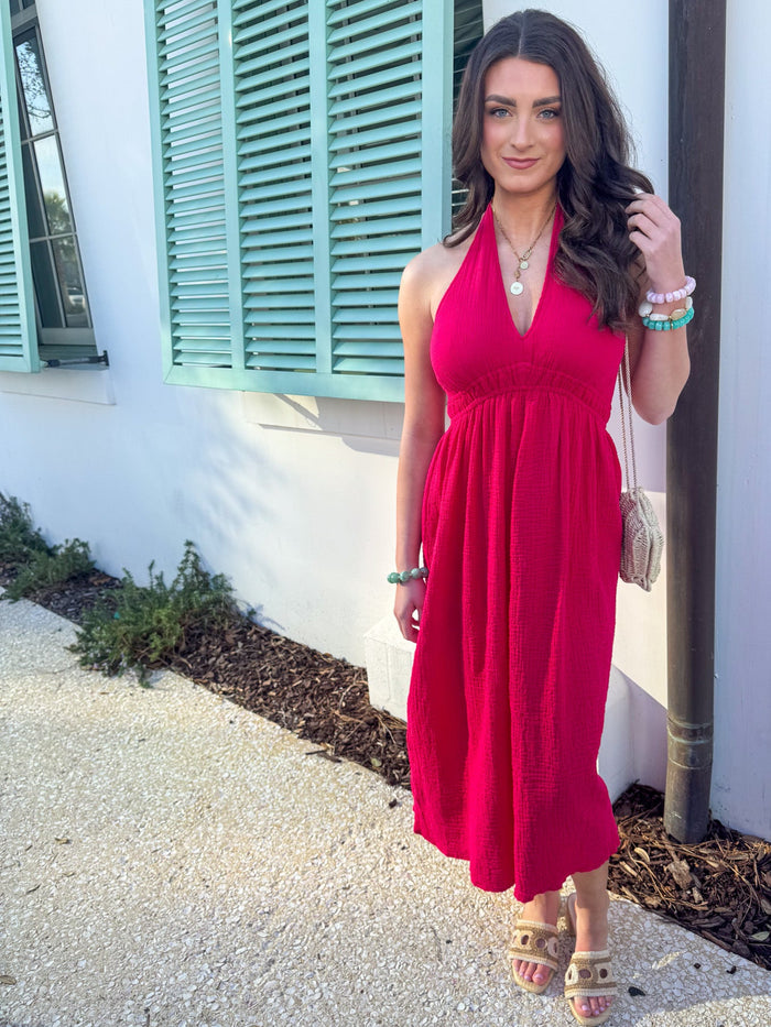 Piper Cranberry Dress