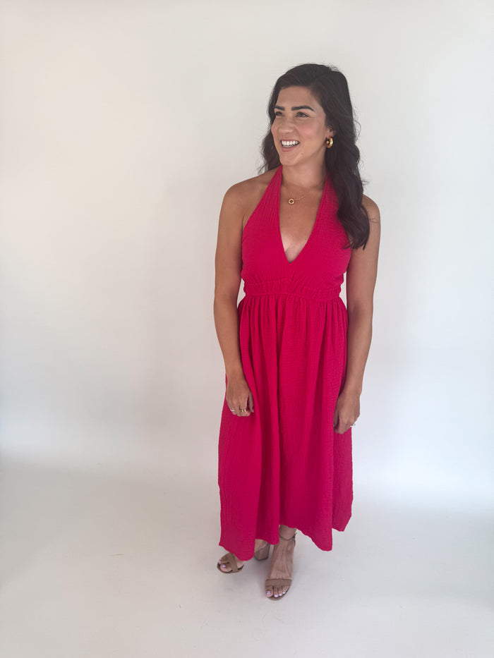 Piper Cranberry Dress