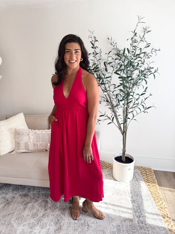 Piper Cranberry Dress