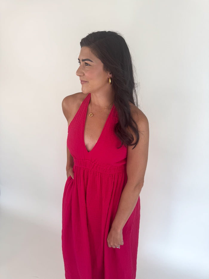Piper Cranberry Dress