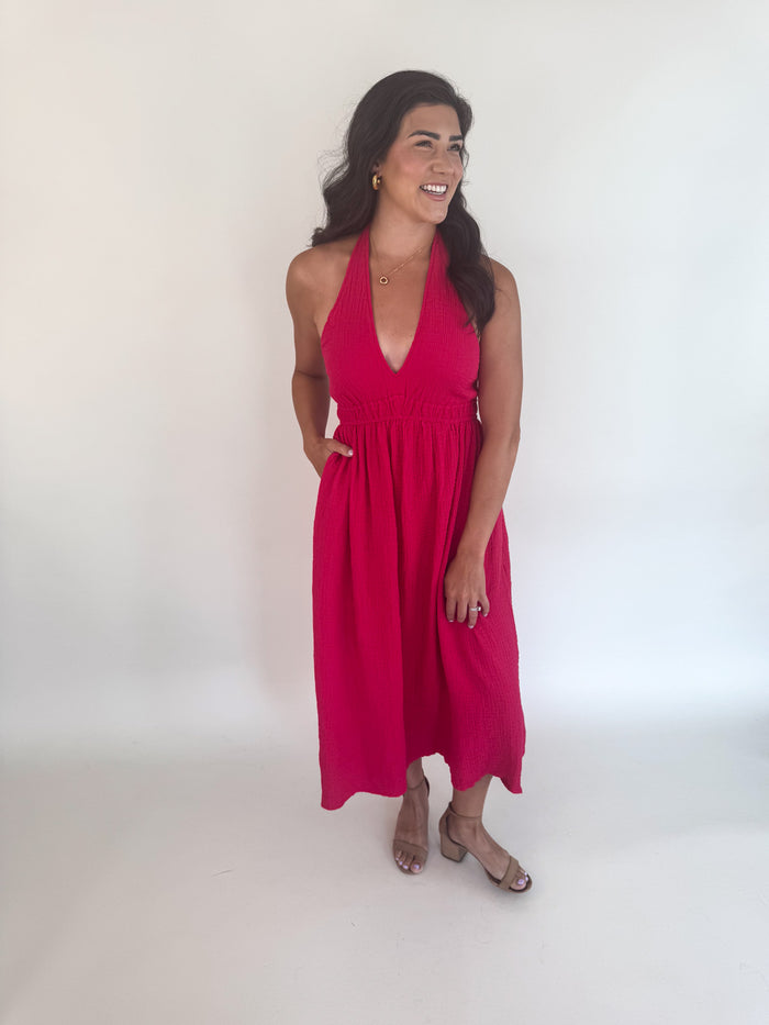 Piper Cranberry Dress