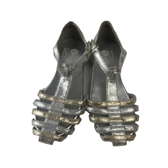 Place size UK 12 (jr) silver sparkly sandals