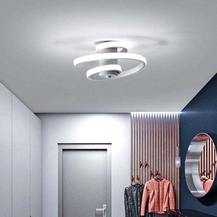 Plafonnier LED moderne Marashio 9", lampe élégante pour salon, couloir ou chambre, 18 W